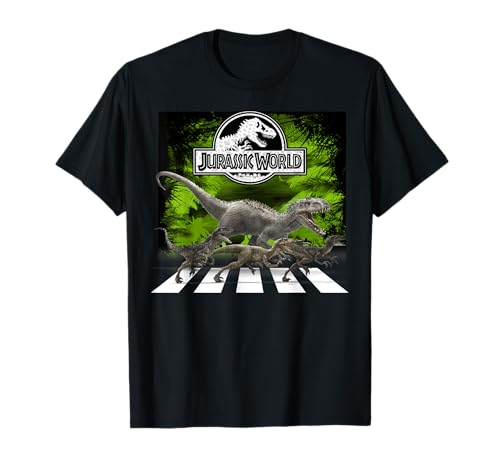 Jurassic World T-Rex & Raptor Crossing Camiseta