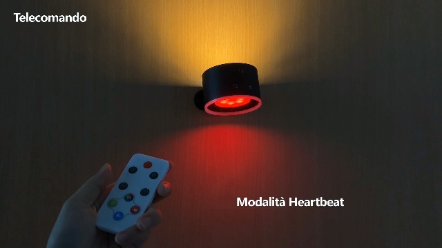 Applique A Parete A Batteria Coollamp Con Telecomando - Luce Bianca Calda E RGB 15 Modalità, Rotazione 360°, Ricaricabile - Per Camera Da Letto E Lettura