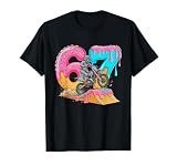 67 Meme Motocross Dirt Bike Drip Funny Number Six Seven T-Shirt