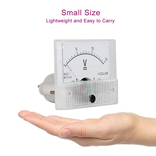 WANGCL Analog Mini Ammeter Voltmeter Professional Durable 2.5 Accuracy CC 85 Analog Current C1 (DC 0-15V) - Image 3
