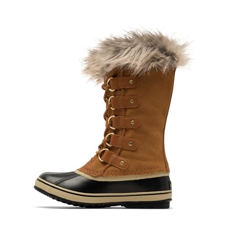 SOREL Women's Joan of Arctic Waterproof Boot - Camel Brown, Black - 10