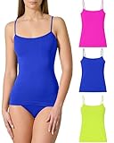 ELASTICIZZATE E CONFORTEVOLI : Tank top donna elasticizzati con spalline sottili e confortevoli. Si adattano con naturalezza alle forme, garantendo un comfort continuo tutto il giorno. Canottiera donna intimo ideale come alternativa alla canotta cotone donna.