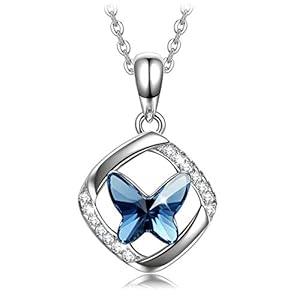 ANGEL NINA Butterfly Sterling Silver Crystal Jewelry for Women Girls, Gift Packaging Included for Your Special Her, Hypoallergenic for Sensitive Skin