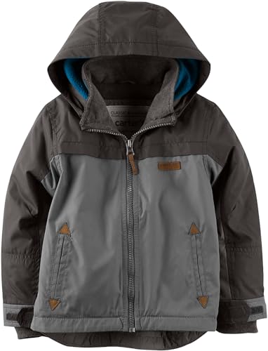 Carter's Toddler Little Boys' Fleece Jacket - Kids' Winter Outerwear - Grey 3T