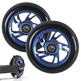 🛴【Spécifications Techniques】Diamètre : 110mm ; Largeur : 24mm ; Roulements : 608RS ABEC-11 ; Dureté : 88A ; Matériau : Polyuréthane + Alliage d'aluminium ; Poids : 230g/unité.