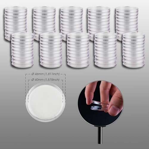 Cápsulas para monedas de 40 mm Prophila pack de 100 estuches redondos transparentes 3