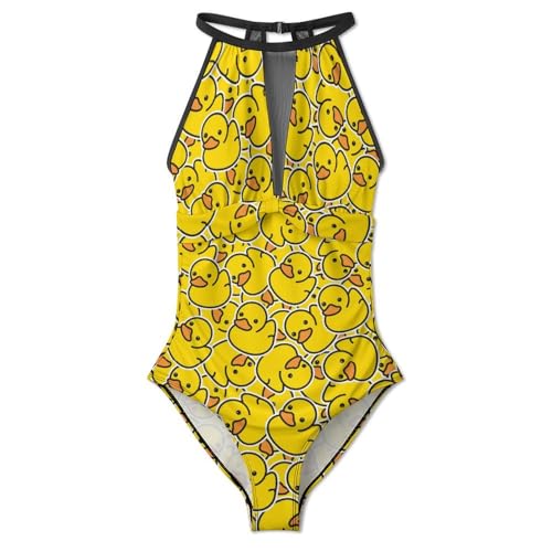 Tummy Control Swimsuits for Women Slimming One Piece Bathing Suit Retro Halter Push Up Swimwear3