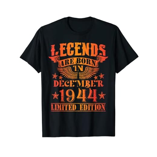 Cumpleaños Diciembre 1944 Edición Limitada Regalo Vintage Camiseta