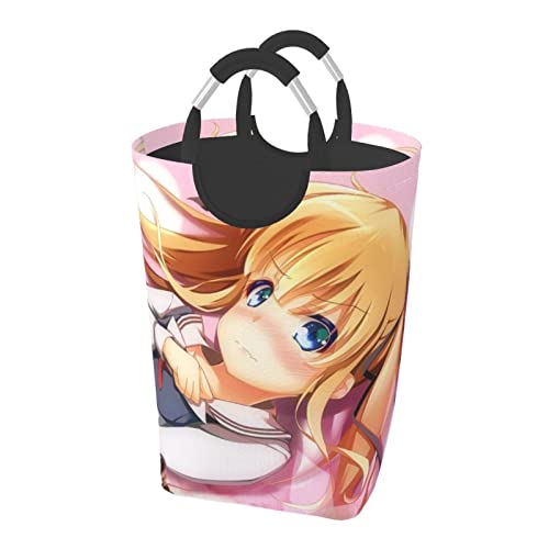 冴えない彼女の育てかた 加藤恵ランドリーバスケット ランドリーかご 大容量50L 洗濯かご 折りたたみ ランドリー収納 収納ボックス 撥水加工 布製 雑貨収納 持ち手付き収納袋