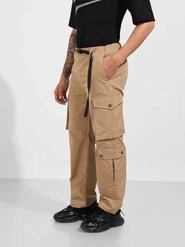 Image of The Indian Garage Co Men Relaxed Fit Mid-Rise Cargos