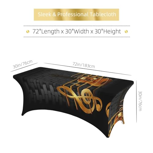 Nappe de table extensible guitare pour fête et banquet de 1,8m