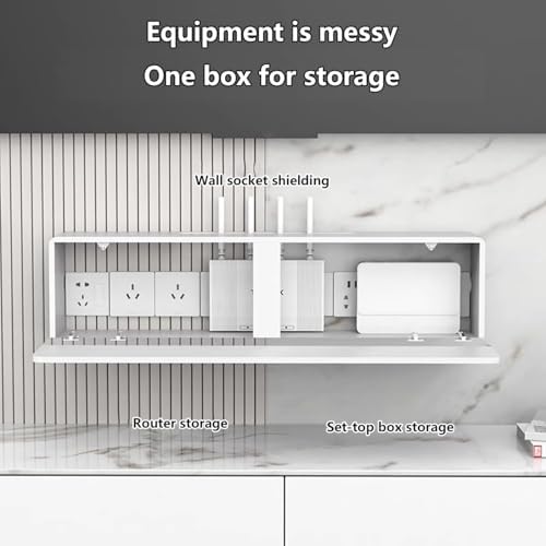 TABOJS Soporte Flotante para TV: Parte Trasera Hueca para claridad de señal, decodificadores de Cable y Consolas de Juegos, Muebles de Entretenimiento en el hogar