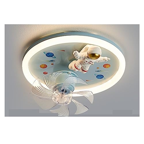 Lampe de ventilateur intelligente avec tête oscillante et LED