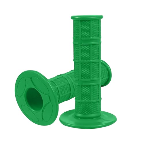 Image of 2PCS Motorcycle Handlebar Grips, Non Slip Rubber Handlebar Grips, with 7 /8 inch Left & 1 inch Right for Motorcycle, Dirt Bike, ATV, Universal Motorcycle Accessories for Women & Men (Green)