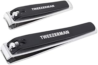 Tweezerman Stainless Steel Nail Combo Set with Fingernail and Toenail Clippers