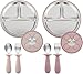 PandaEar 2er-Set Edelstahl Baby Teller mit Saugnapf & 2er-Set...