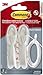 Price comparison product image Command 17304 Cable Hangers (2 Plastic Hooks, Medium, Up to 1kg) 2 Hook and 2 Strips, White Medium White