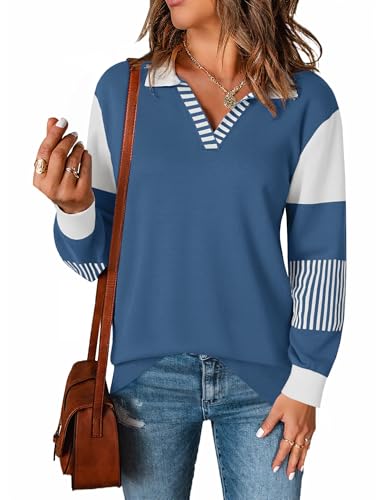 LOMON Sweaters for Women Polo Neck Long Sleeve Winter Clothes