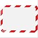 Tarifold Self-Adhesive Safety Display Pockets, Red & White Stripe ? 2/PK (P194993)
