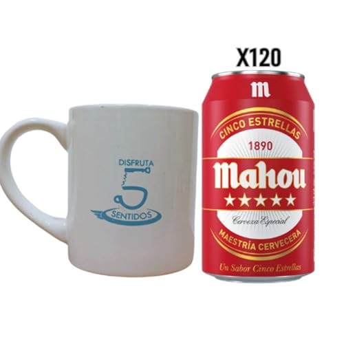 MegaPack Mahou 5 Estrellas 5 Cajas 24 Latas 33CL