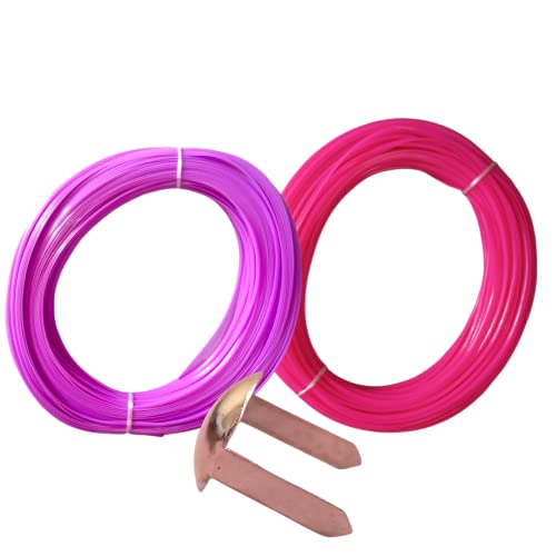 Image of ADW CRAFT'S Plastic Wire for Basket Making(2 Colours Best Combo|Plastic Koodai wire|Glass Wire For Basket Making|Koodai Wire Roll|Plastic Wire For Koodai (200 Grms, Violet+Pink, 1)