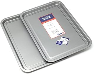 35cm Baking Tray Twin Pack, British Made with Teflon Non Stick by Lets Cook Cookware