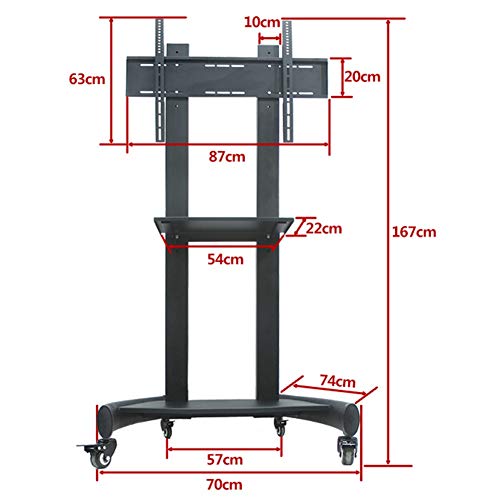 Soporte móvil para TV de 32 a 75 pulgadas altura ajustable miniatura 2