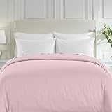 California Design Den Full/Queen Duvet Cover Only - Premium 400 Thread Count, Natural 100% Cotton Duvet Covers Queen, Soft Sateen Weave, Button Closure and Corner Ties - Pink