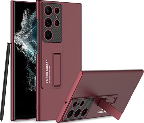Coque pour Samsung Galaxy S22 Ultra avec Béquille, 4 Modes de Support Réglables, Antichoc Anti-rayures Anti-empreintes Légère et Fine Protection Complète Housse pour Samsung Galaxy S22 Ultra(NO S Pen) Cover