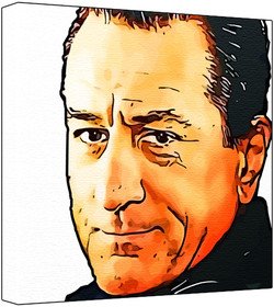 Buy Robert De Niro - Pop Art Print (Multicolour; White Background) 50 x 50 x 2 cm Large Square Deep Box Canvas — BookShops.in