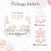 DEEKA Bridesmaid Proposal Gifts 8 Pack Flower Hair Claw Clips with Floral Card for Bridal Party, Bachelorette Favors (White&Pink)
