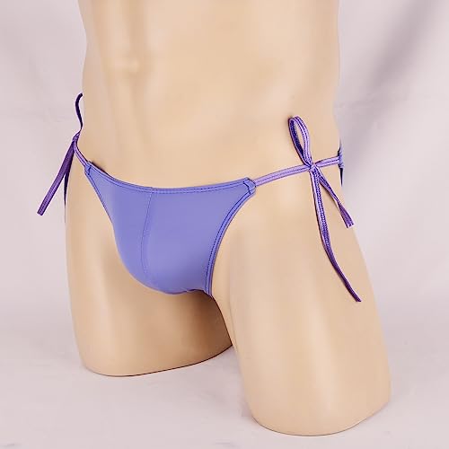 Men's Briefs Transparent ice ribbon underpants Cool lace up oversize underpants3