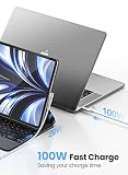 Fasgear Kabel USB C na USB C 100 W – 1 opakowanie 1,8 m USB 2.0 typu C do typu C PD 5A szybkie ładowanie kąt prosty kompatybilny z Mac-Book Pro 2021, Google Pixelbook, Sam-sung Galaxy S22/Note 20 (niebieski)