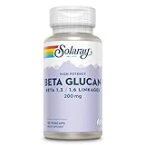 SOLARAY Beta Glucan Supplements - Immune Support - Heart and Digestive Support with Beta Glucan Fiber from Baker's Yeast - High Potency, 60-Day Guarantee - 30 Servings, 30 VegCaps