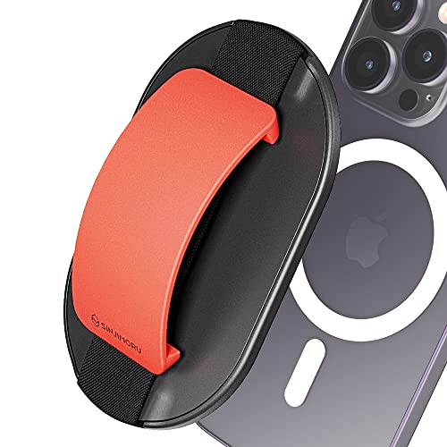 Finger Grip Magnétique Sinjimoru pour MagSafe - Support iPhone Slim Orange