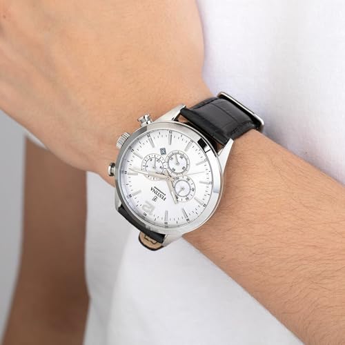 Festina Mens Stainless Steel Chronograph Watch With Leather Strap F20542/1 - 2