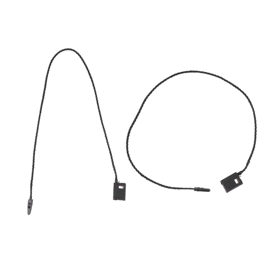 1000 Black Plastic Hang Tag Strings with Snap Lock Fasteners