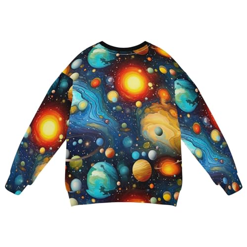 Boys Girls Crewneck Sweatshirt Long Sleeve Fleece Pullover Tops