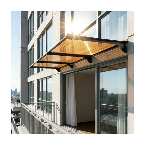 HBOOMOEM Marquesinas Exterior，Toldo de Policarbonato，Marquesinas Exterior para Puertas Y Ventanas，Adecuado para entradas de viviendas, Patios, porches y terrazas.(40 * 60cm/15.7 * 24in)