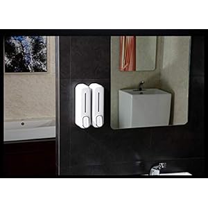 TOTAL HOME Hand Soap Dispenser Wall Mounted | Wall Mounted for Bathroom Kitchen Wash Basin (White, 300ml)