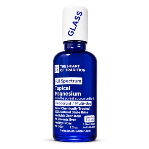Full Spectrum Transdermal Magnesium Oil Roll On DEODORANT (Topical) with Glass Ball Roll-On, 1.7oz Zechstein Magnesium Oil - Refillable image 2