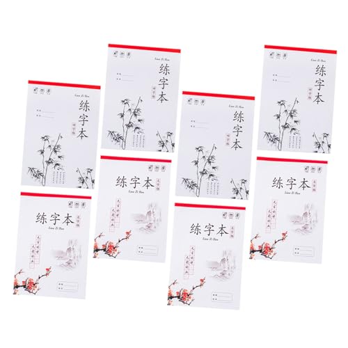Cuadernos de caligrafía china para practicar en casa con este kit de 8 libros didácticos