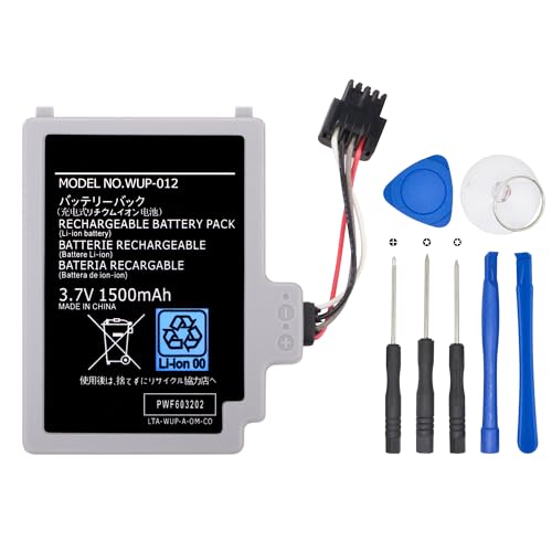 TZRONG WUP-012 WUP-002 Gamepad Battery Replacement for Nintendo Wii U Gamepad WiiU PAD Series WUP-012 WUP-010 WUP-003 ARR-002 1500 mAh