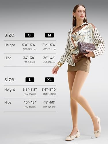 Image of MANZI Control Top Women's Footless Tights Opaque Tights for Dresses 2 Pairs