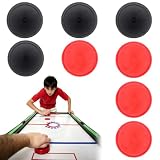 Tischhockey Ersatzpuck Langlebig Stoßfest für Heimgebrauch Rot Schwarz 8PCS