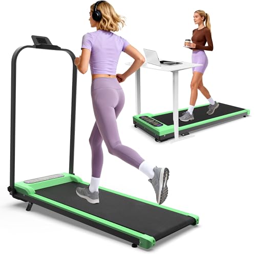 2-in-1 Foldable Treadmill with Incline and Handle