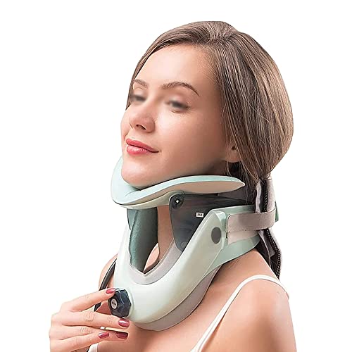 Collier cervical gonflable et support de cou réglable avec dispositif de traction cervicale - 2