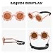 LOJUDI Sonnenbrille Baby Polarisierte mit Riemen Verstellbar Blume Silikonrahmen Baby Sonnenbrille UV400 Schutz für 0-24 Monate-Rosa/Braun