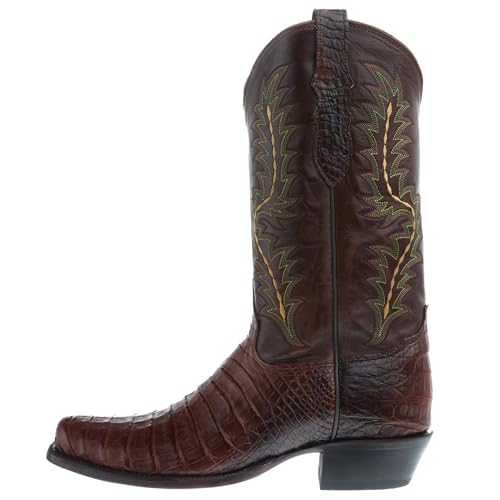 Tony Lama Men's Chasi Exotic Caiman Western Boot Broad Square Toe - Sp10122