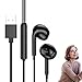 MAIXIANGGUOJI USB Earphones for PC, Headset with Microphone Headphones for Computer,Wired In Ear Earphone with USB Connection for Laptop Business Office Live Broadcast Gaming 8.2 Ft (Black)